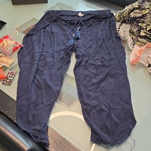 Women's Navy Blue Swim Coverup Pants